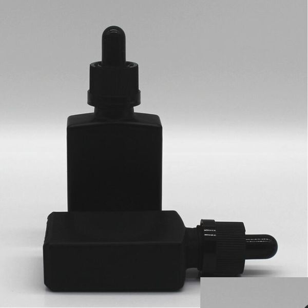 

30ml black frosted glass liquid reagent pipette dropper bottles square essential oil perfume bottle smoke oil e liqu jlltwa ladyshome