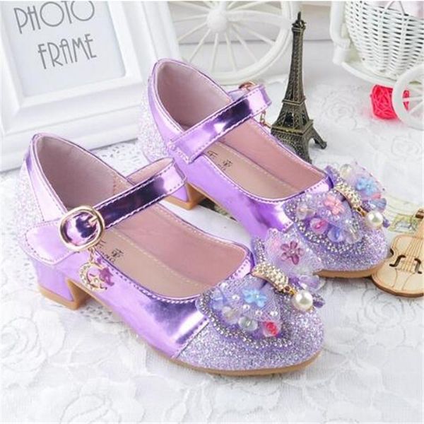 

new girls children leather shoes princrss student fashion high heels toddler shoes kids moccasins breathable 03 wmtstq, Black