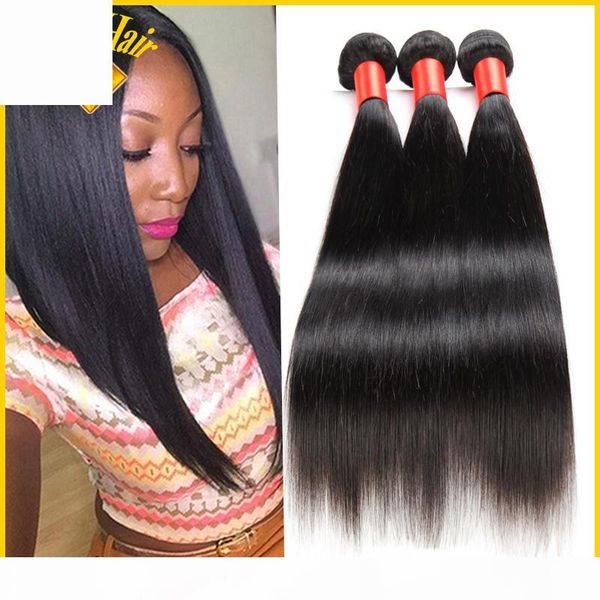 

brazilian hair virgin human hair weaves extensions peruvian malaysian indian cambodian virgin hair body wave bundles dyeable 7a quality, Black