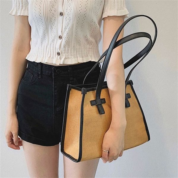 

bohemian straw woven women shoulder bag fashion casual woven messenger bag beach travel bag handbag