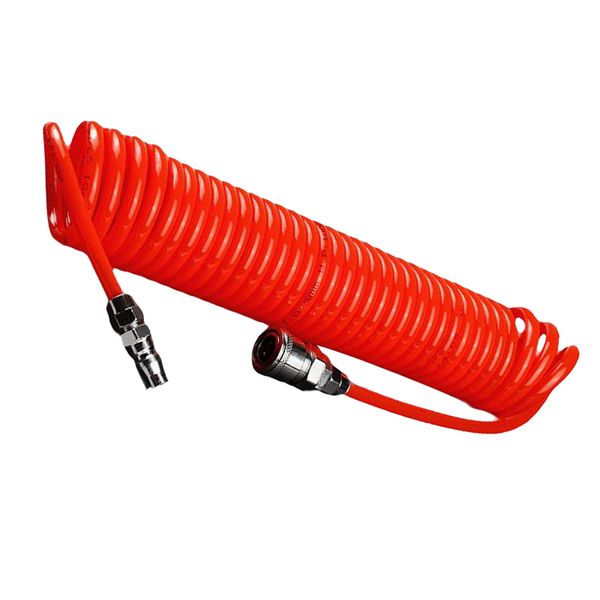 

6м 20ft long coil воздушный шланг recoil шланг 12mmx8mm pu труба быстрый фитинги