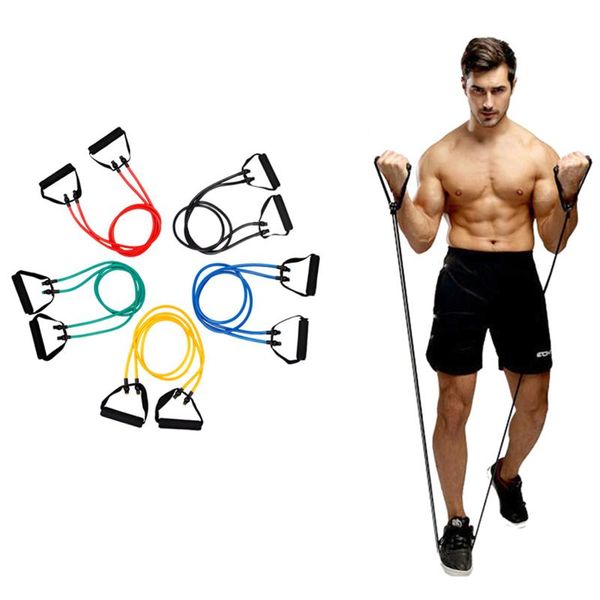 

upgrade dual tube 120cm yoga pull rope resistance bands fitness gum elastic bands fitness equipment rubber expander workout