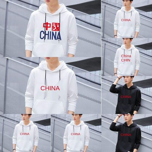 

kbp5k 2020 new hoodiesleeve tide letter printed hooded sweater hoodie fashion long pullover hoodie sportswear national pullover men's y, Black