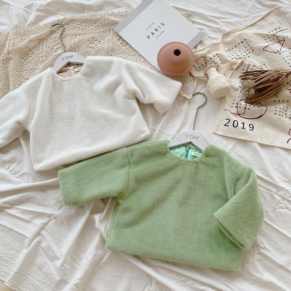 

wlg boys girls winter coats kids white green thick o-neck long sleeve outerwear baby casual all match clothes, Blue;gray