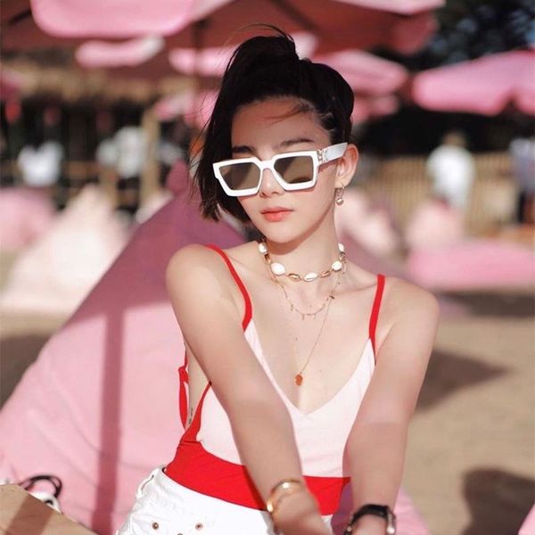 

sunglasses female european and american online celebrity millionaire street shooting tide cross-border glasses, White;black