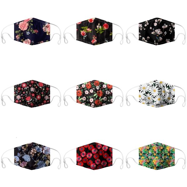 

cute black outdoor 5 print cotton 1pcs facemask set face maskswashable and reusable famask-washable droppshiping #713#340