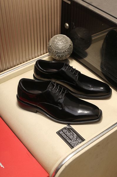 

2020 mens fashion genuine leather loafers brand designer business flats men's office wedding party formal dress shoes size 38-45, Black