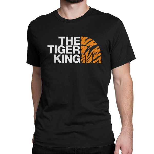 

в tiger king футболки для мужчин джо exotic новизна pure тройники crew neck с коротким рукавом футболки 6xl топы спортивные толстовки с капю