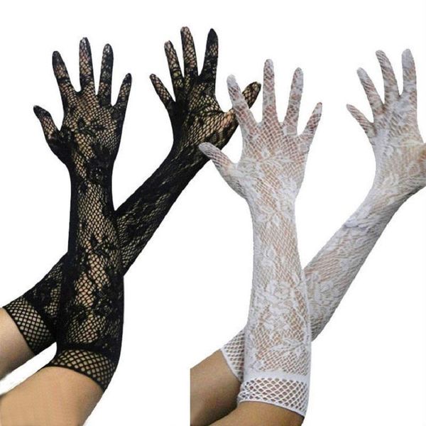 

long floral lace gloves party lace evening gloves vintage elbow length lace gloves for prom wedding parties st301 h qyluml, White