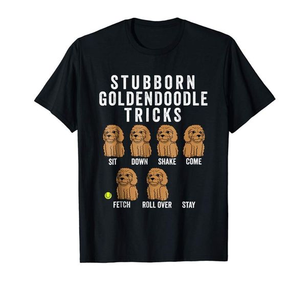 

stubborn goldendoodle tricks funny dog gift fashion new summer solid color short sleeve loose skull hooded sweatshirt hoodie men t shirt
