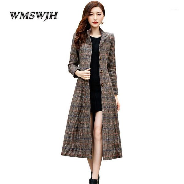 

quality women's woolen overcoat women autumn dust coat large size new fashion long coat high-grade fabrics women clothes1, Black