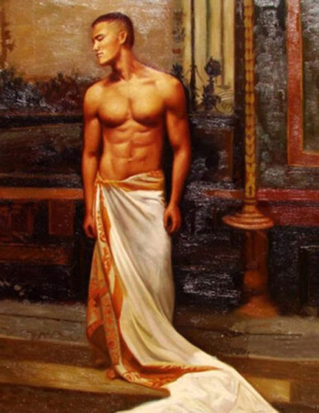 

home decor huge gay oil painting on canvas nude male portrait strong man standing in bedroom wall art canvas pictures 201010