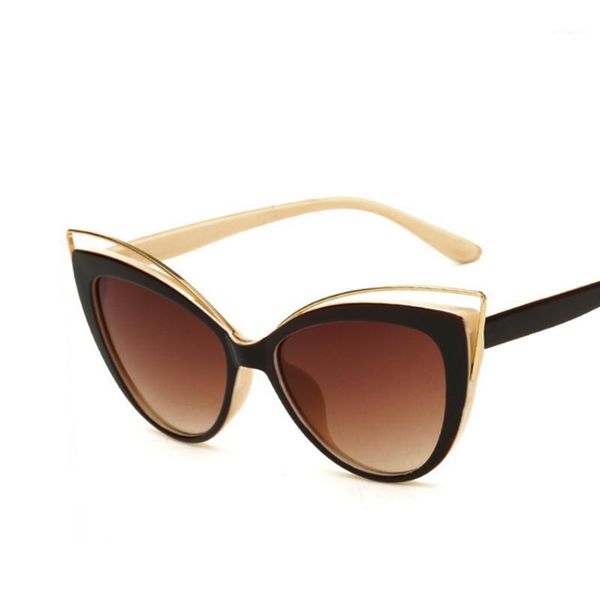 

sunglasses fashion classic women brand designer cateye female vintage lady sun glasses oculo shades summer style eyewear1, White;black