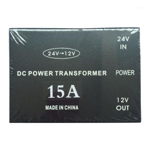 

converter metal step down transformer black 24v to 12v protection 15a durable module car practical inverter power supply1