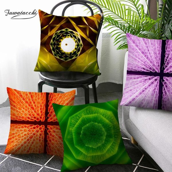 

Fuwatacchi Geometric Pattern Cushion Cover Mandala Printed Pillow Covers for Home Sofa Decor Pillowcases Funda Cojin 45x45cm