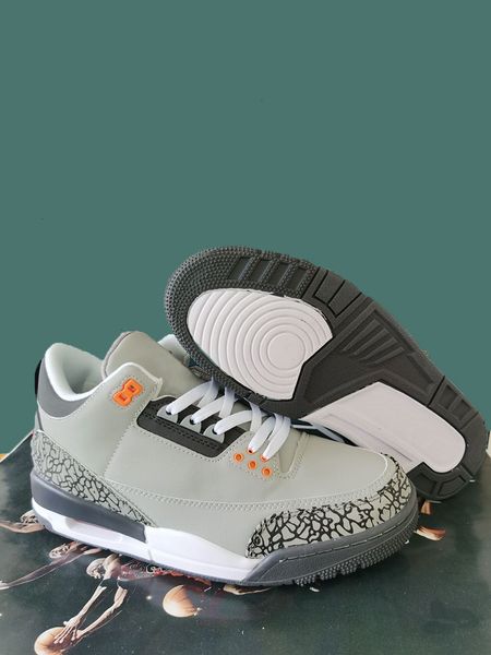 

cement 3 mandarin white black grey duck men basketball shoes outdoor sneaker 3s jumpman sport trainer size us 8-11