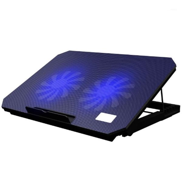 

nuoxi lapcooler cooling pad silent notebook radiator base two cooling fan speed notebook stand for 10-17 inch1