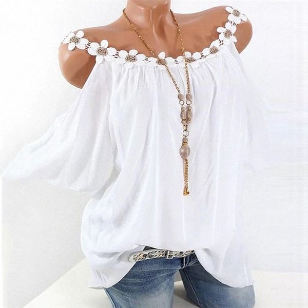 

women's plus size blouse shirt plain patchwork short sleeve crewneck basic daily weekend cotton summer white gray r7b3#, Black