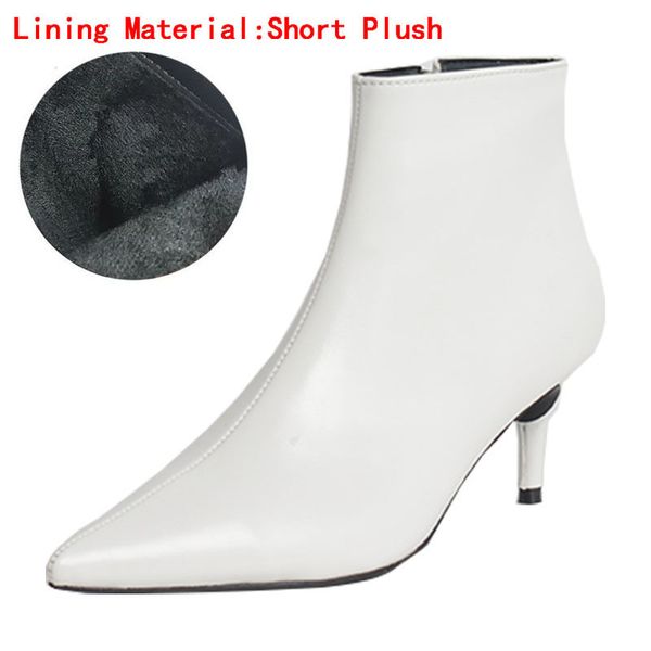 

2021 new autumn and winter style heels martin white women's leather boots spring wedgie rczj, Black