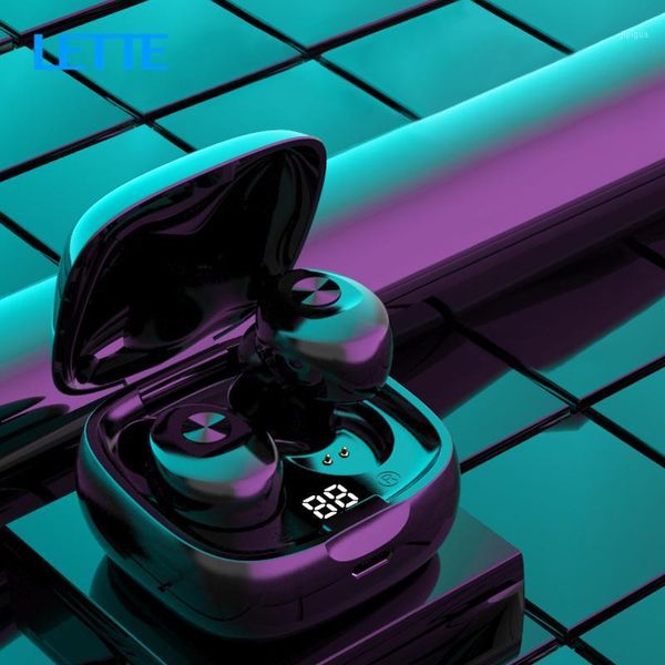 

xg8 bluetooth 5.0 earphone 1 button control binaural call battery led display in-ear1