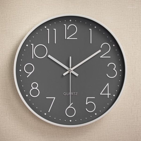 Настенные часы 12 -дюймовые креативные пластиковые часы цифровые масштабные часы для детских комнат спальня гостиная висит дома
