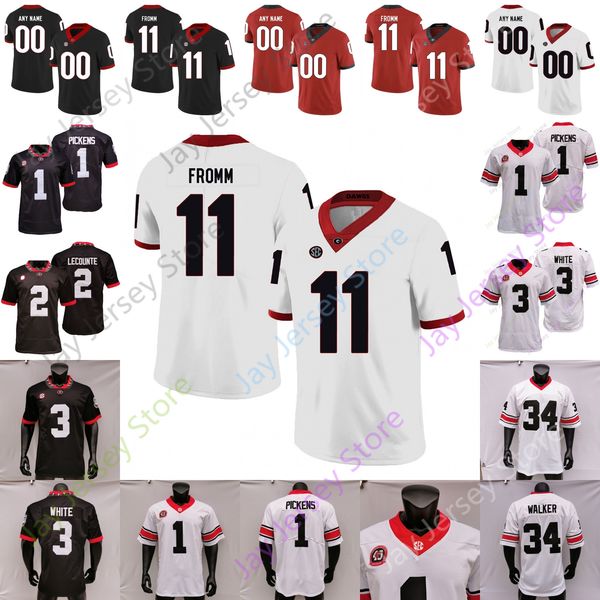 

2020 custom georgia bulldgos football jersey ncaa tyson campbell jamaree salyer broderick jones demetris robertson dominick blaylock, Black;red