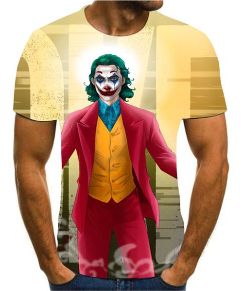 

3d joker print summer 3d 3d print shirts funny hippie graphic men clothing