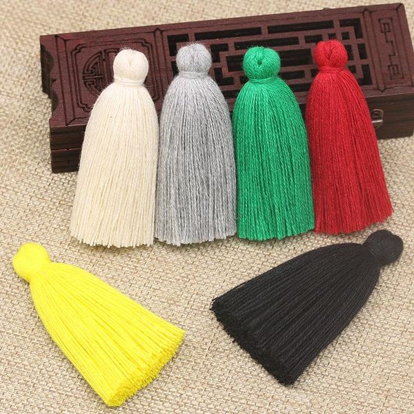 

6cm short obesity tassel 100 cotton tassels ornament pendant diy handmade tassel dress garment home textile accessories 10pcs h wmtwum