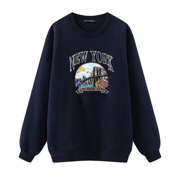 

oversize girls elegant embroidery sweatshirts autumn fashion ladies streetwear pullovers female stylish clothes women chic 201210, Black