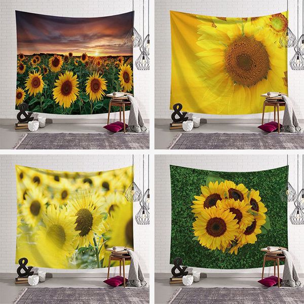 

sunflower hanging cloth live room rental room decoration wall cloth dormitory bedroom bedside tapestry dhl free