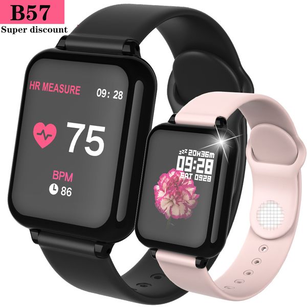 

новый герой группа 3 dropshipping смарт мужчины женщины для иво давления часы android телефон сердечного ритма крови b57 smartwatch, Slivery;black