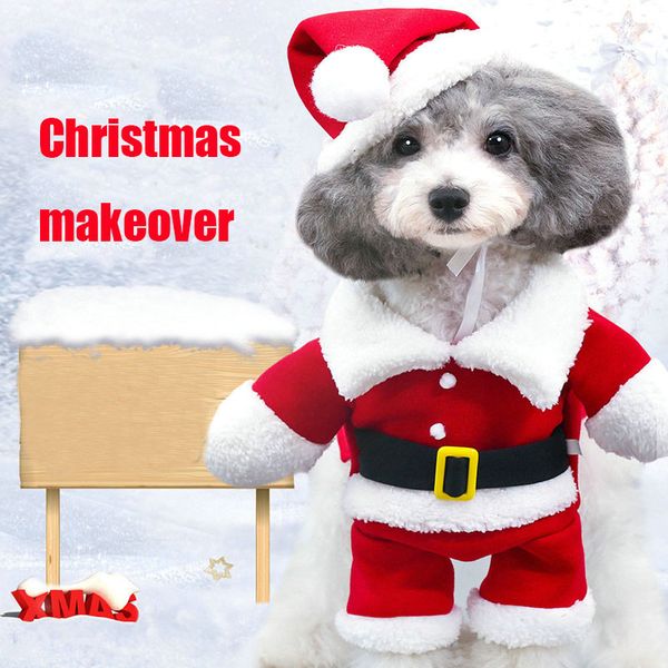 

designer dog christmas autumn and winter fashion dog clothes stand up clothes warm and windproof pet accessories dog gear