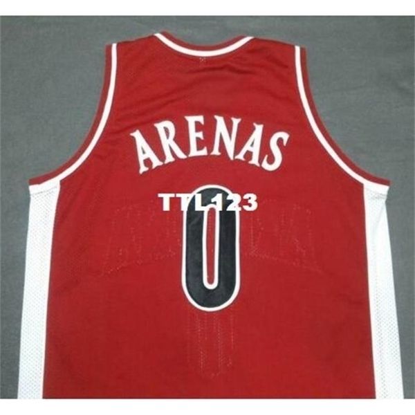 

rare121 #0 gilbert arenas arizona wildcats white red navy blue college vintage jersey size s-4xl or custom any name or number jersey, Black