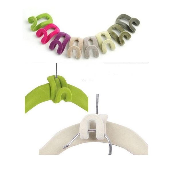 

120pcs/pack mini flocking hanger hooks velvet hanger clips cloth wardrobe hooks 120pcs/p bbyfbn