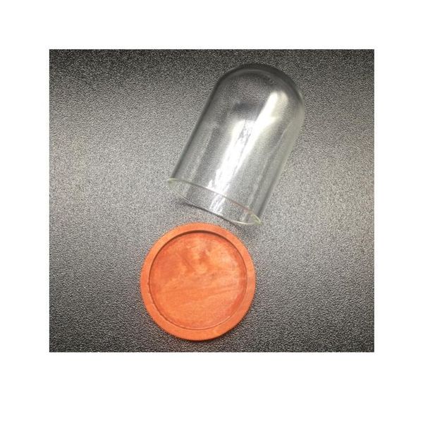 

300sets/lot 38mm height 25mm width glass globe bottle wood base beads cap set glass vial cover dome glass bottle cut bbynlt, Black