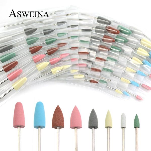 

nail drill & accessories 6pcs/set 13 type silicone rotary burr bits polishing buffer files manicure pedicure machine art tools