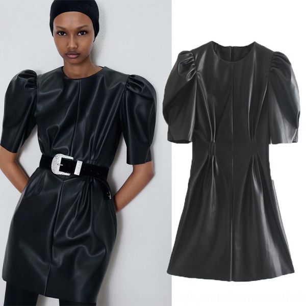 

весна темперамент женщины pu кожаный aline фонариков короткий aline юбки весна темперамент женщины pu платье dressaline dressleather фонарь, Black;gray