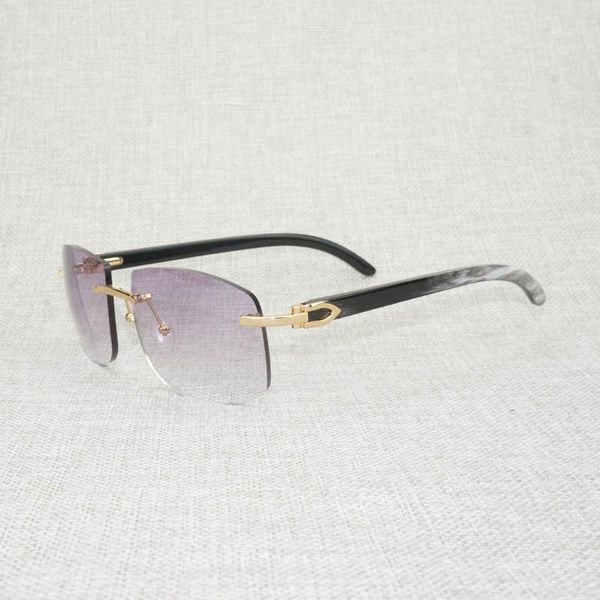 

sunglasses vintage black white horn oversize men natural wood shades rimless eyewear for driving outdoor oculos gafas1, White;black