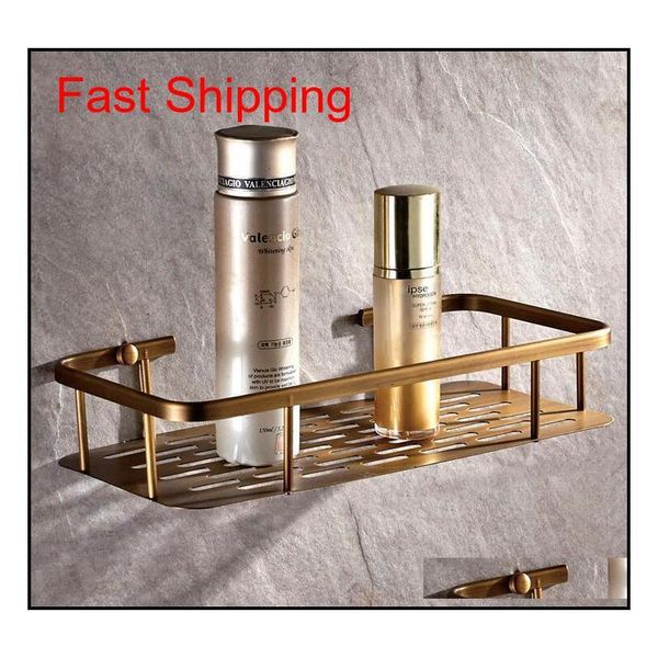

home organizer kitchen bath shower shelf storage basket holder wall mounted brass antique finishes b qylarc yh_pack