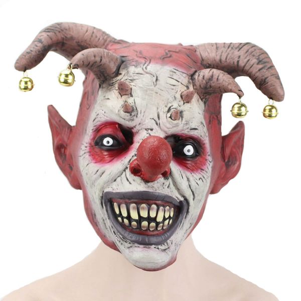 

hanzi_masks scary clown mask men latex halloween clown evil killer demon clown mask, Silver