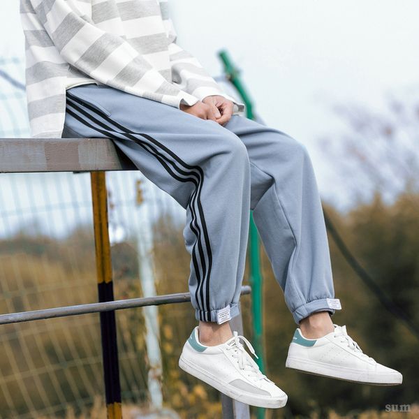 

2021 spring bodyguard men's loose trend versatile casual sports pants work clothes leggings, Black