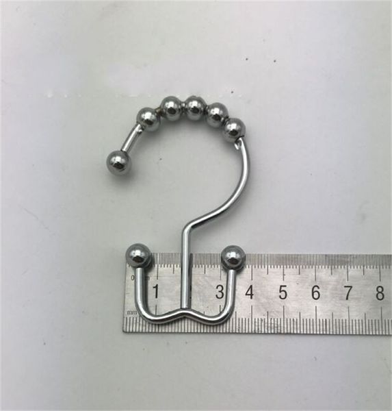 

8 beads metal hook household bathroom two sided shower curtain hooks gourd clasp 0 6wp j2
