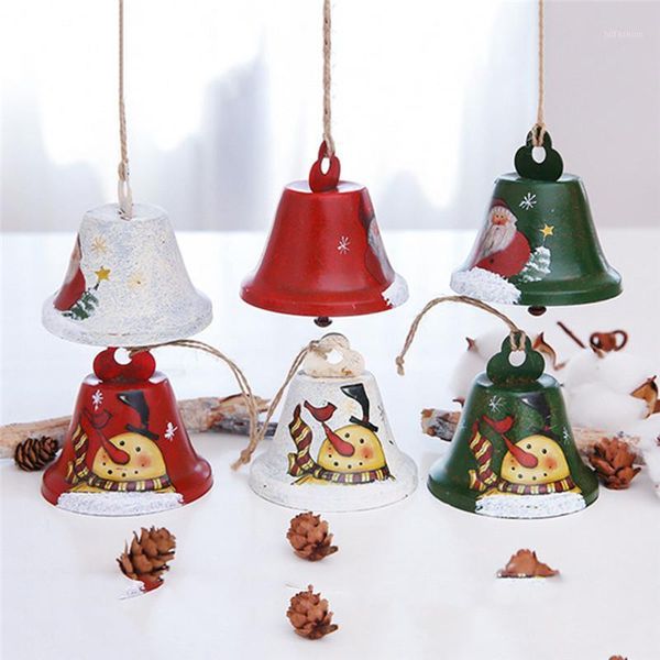 

christmas bell pendant wrought iron painted bell decoration christmas tree pendant decoration supplies1
