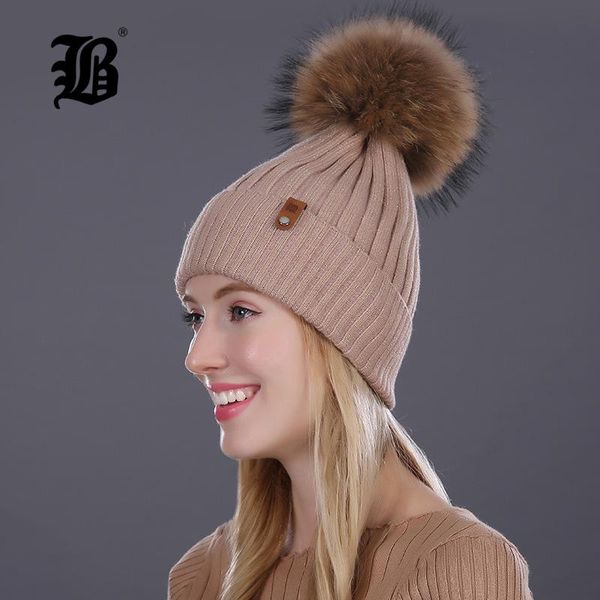 

flb] winter beanie women's pearl curled hat pompom thick warm hats 2018 new brand knitted wool beanies flbmx17010 bbyzws, Black;white