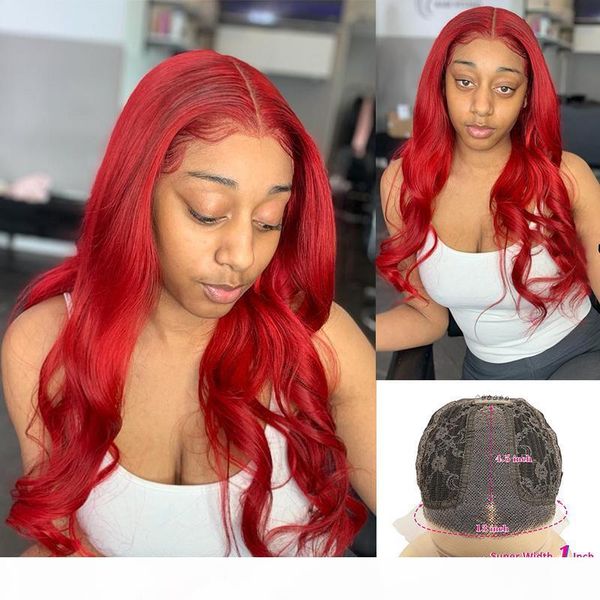 

brazilian colored burgundy human hair wigs remy red body wave lace front wigs pre plucked with baby hair hd lace wavy perruque, Black;brown