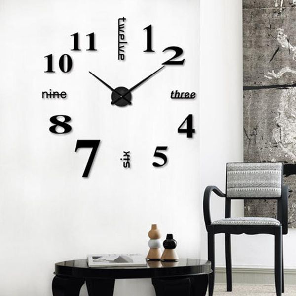 

suef 3d wall clock diy creative acrylic decorative kitchen wall clocks living room dining room home decor clocks1