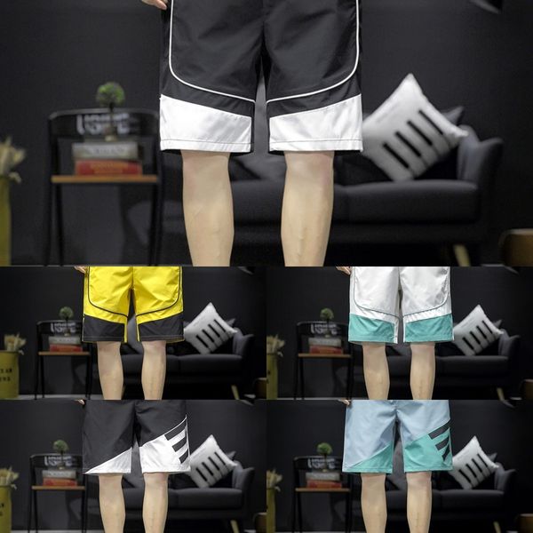 

xtvxs five point short summer men's new korean fashion wear big casual loose sports casual pants beach pants beach men 3i1ch, Blue