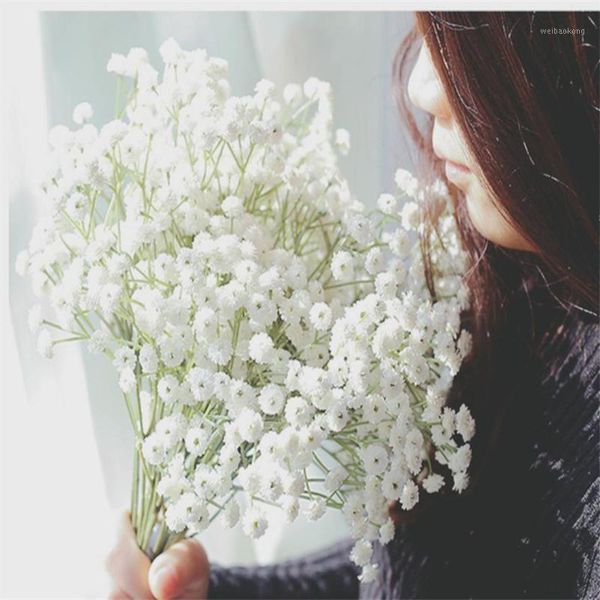 

decorative flowers & wreaths 1pcs rustic artificial gypsophila breath fake bouquet soft glue material for wedding home party decorations1
