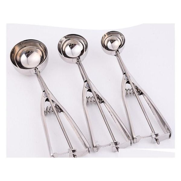 

stainless steel ice cream scoops diameter 4/5/6cm fruit spoon cookies spoon ball maker cooking tool sn328 td4z8