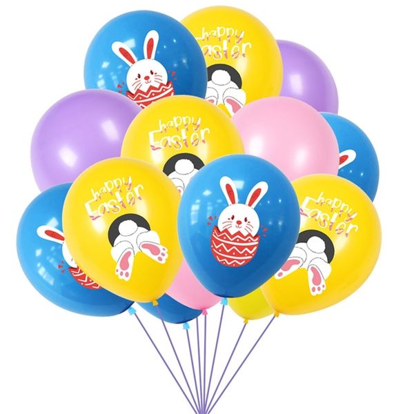 

easter letters rabbit print balloons latex air balloon kids toys cartoon bunny balloon easter party decoration eggs festival supplies g10703
